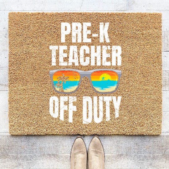 Preschool kindergarten educator off duty teacher Coir Doormats