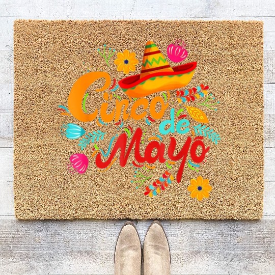 Cinco De Mayo Fiesta Surprise Camisa 5 De Mayo Viv Coir Doormats