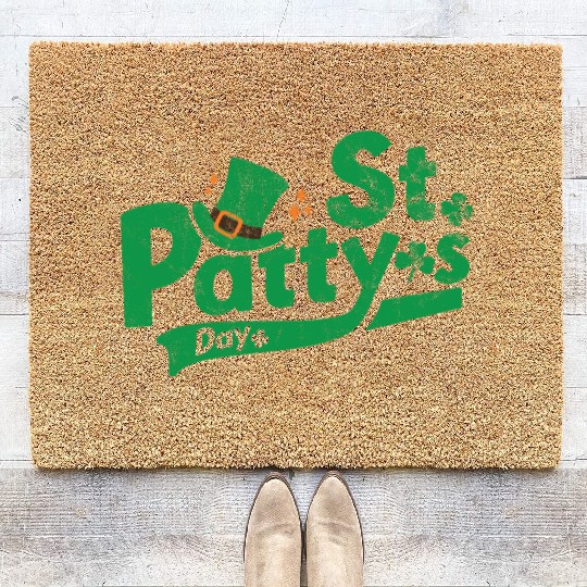 Retro St Paddy’s Day Funny St. Patrick's Day Coir Doormats
