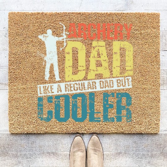 Archery dad like a regular dad but cooler Coir Doormats