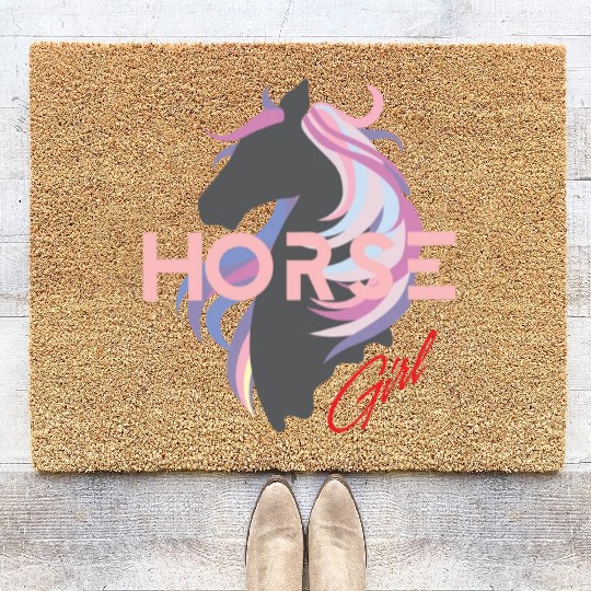 Horse Girl Coir Doormats Horse Lovers Gift Equestrian