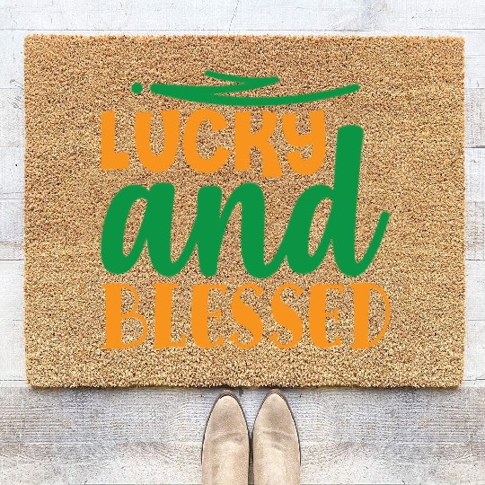 Lucky and Blessed Coir Doormats