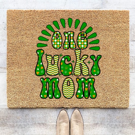 One luckyPatricks Day Sublimation Coir Doormats