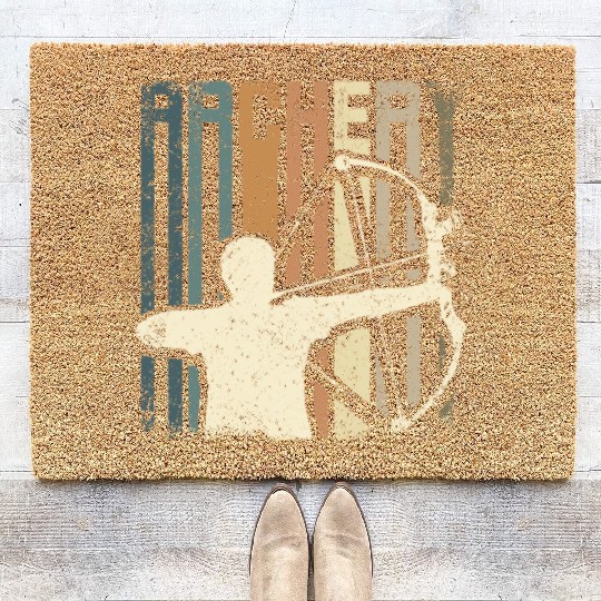 Retro Vintage Archery Coir Doormats