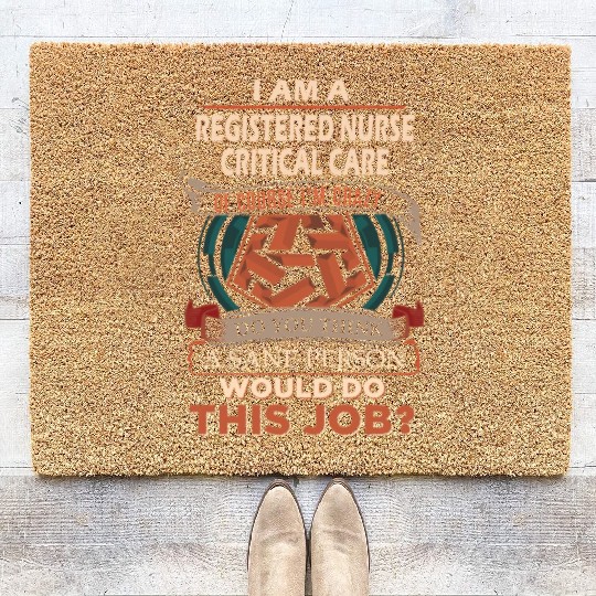 Registered Nurse Critical Care Coir Doormats - Sane Pers