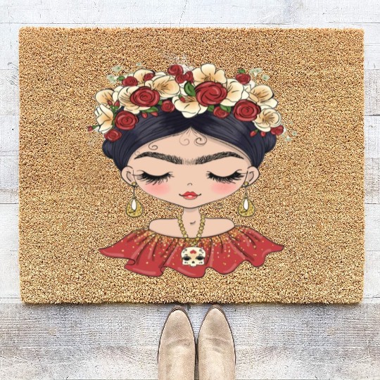 Frida Kahlo Coir Doormats