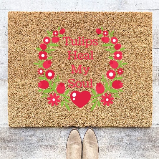 Tulip Gardening Hearts Coir Doormats