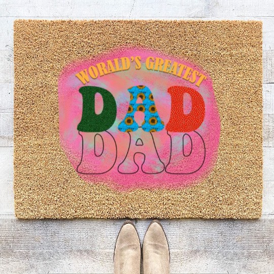 WORALDS GREATEST DAD Sublimation Coir Doormats