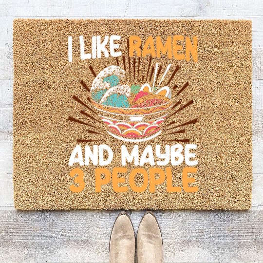Ramen Noodle Soup Japanese Kawaii Gift Ramen Coir Doormats