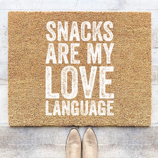 Snacks Are My Love Language Coir Doormats