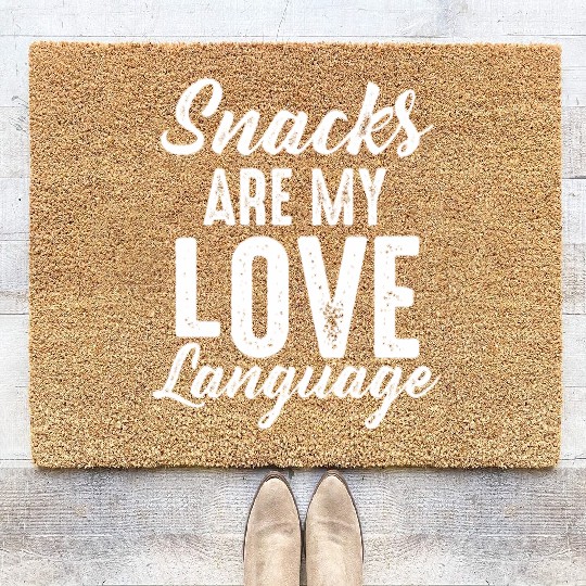 Snacks Are My Love Language Coir Doormats