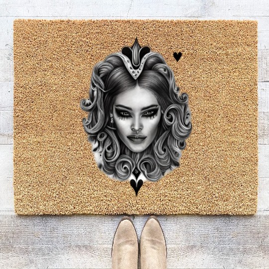 Playing Card Design - Hearts Coir Doormats