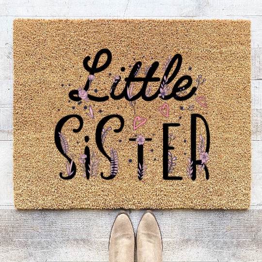 Little Sister, sister gift, promoted to Little sis Coir Doormats