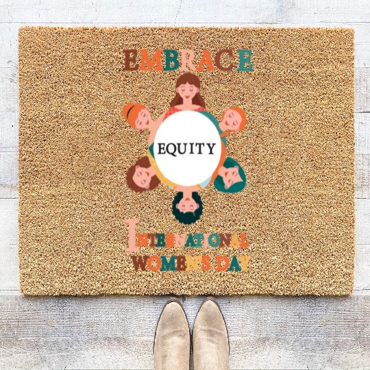 Embrace Equity International Women's Day Coir Doormats