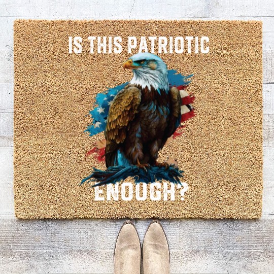 Is This Patriotic Enough American Bald Eagle Coir Doormats