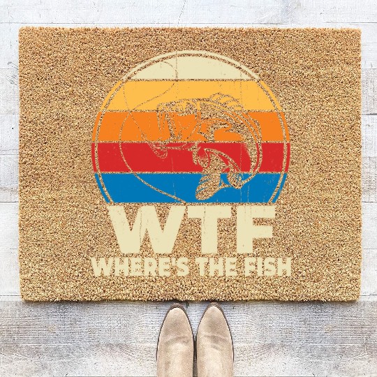 WTF wheres the fish Coir Doormats