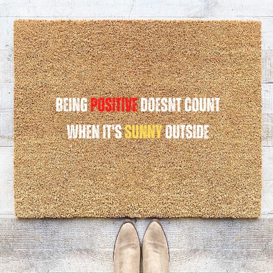 Being Positive Color Coir Doormats