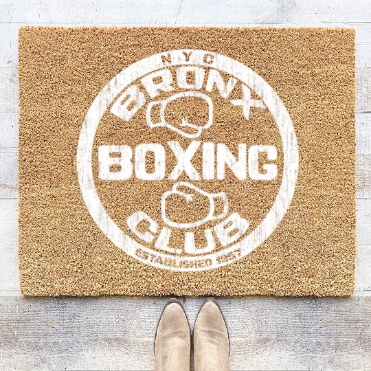 Bronx Boxing Club Squared Circle Distressed Coir Doormats