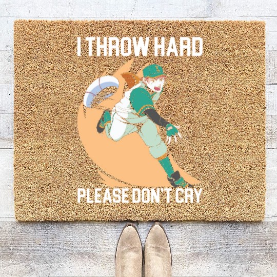 Baseball Player Baseball Coach Baseball Pitcher Coir Doormats