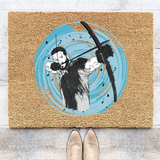 Archer Arrow and bow sports Vintage Archery Coir Doormats