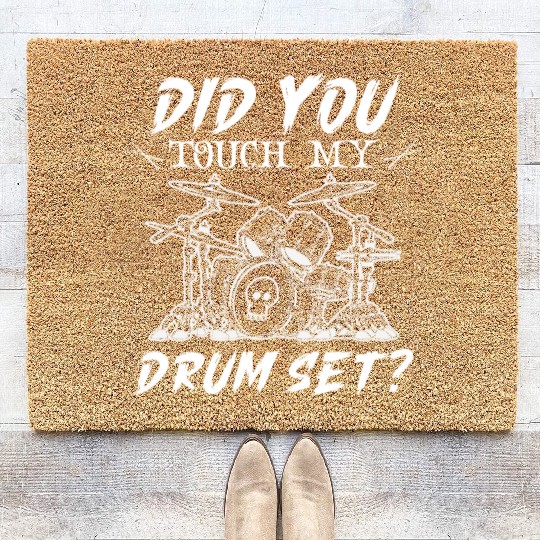 Drummer Drums Music Drum Set Drumming Coir Doormats
