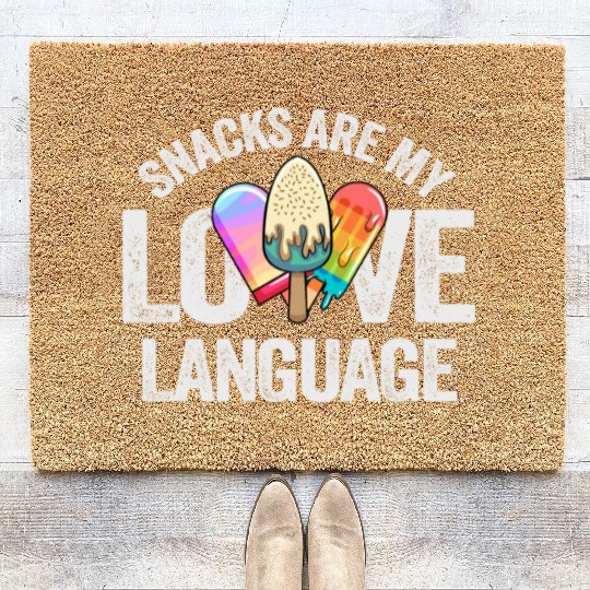 Snacks Are My Love Language Coir Doormats
