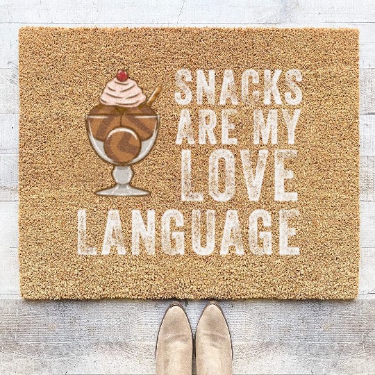 Snacks Are My Love Language Coir Doormats