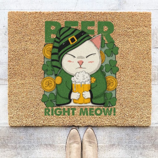 Beer Right Meow Coir Doormats