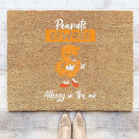 Peanuts Beware Allergy In The Air Peanut Allergic Coir Doormats