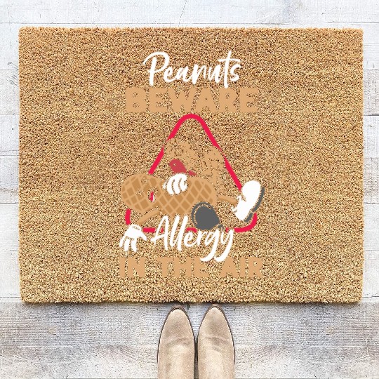 Peanuts Beware Allergy In The Air Peanut Allergic Coir Doormats