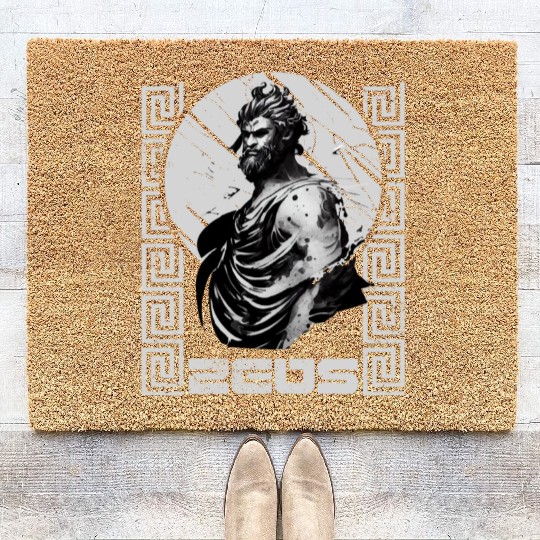 Zeus God Of Thunder Mythology Greek Gods Coir Doormats
