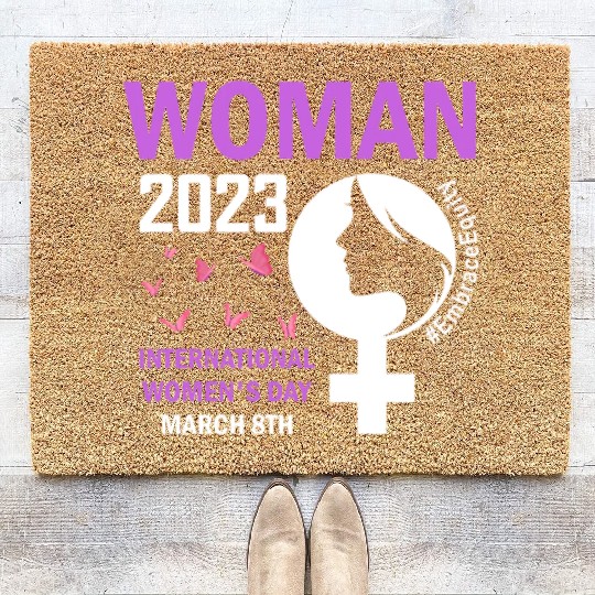 International Women's Day 2023 Embrace Equity Coir Doormats