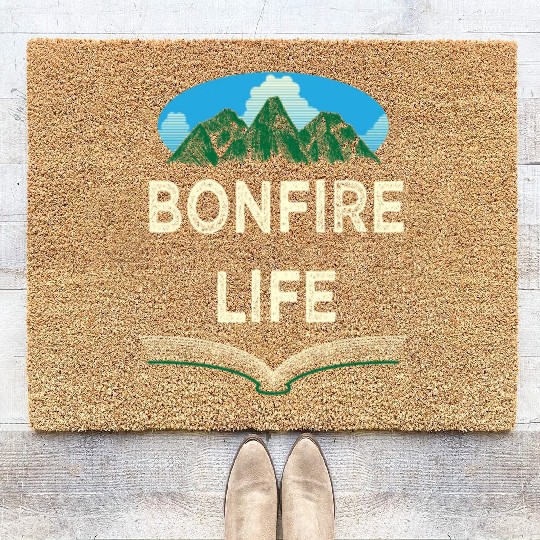 Bonfire Life Camping Wildlife Camper Outdoor Natur Coir Doormats