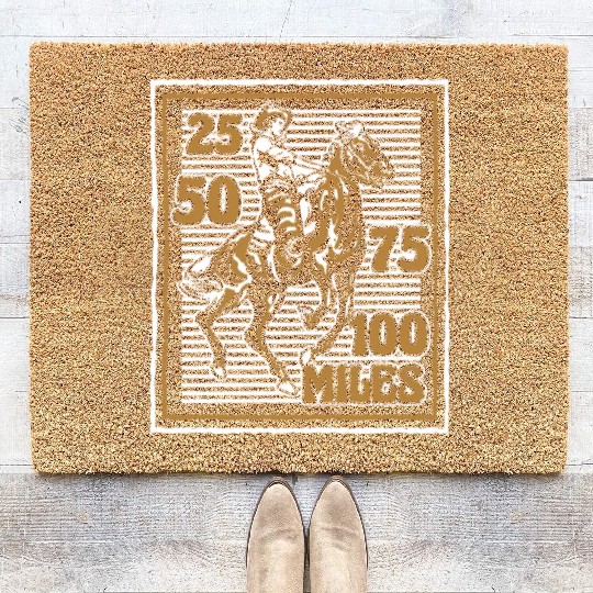 Horse Riding Cowboy Endurance Riding Coir Doormats