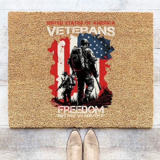 U S veterans freedom isn 39 t free we paid for it Coir Doormats