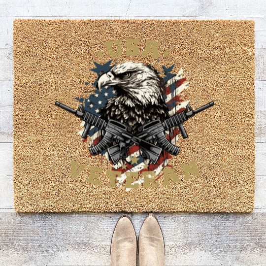 USA Army Veteran Coir Doormats