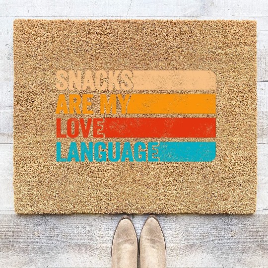 Snacks Are My Love Language Coir Doormats