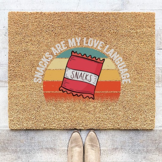 Snacks Are My Love Language Coir Doormats