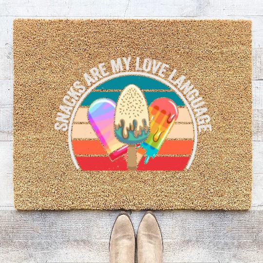 Snacks Are My Love Language Coir Doormats