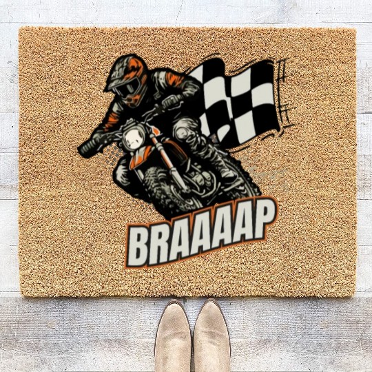 Dirt Bike Race Motorsport Motorbike Coir Doormats