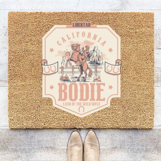 bodie california wild west town Coir Doormats