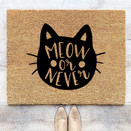Meow or never Cat Animals Coir Doormats