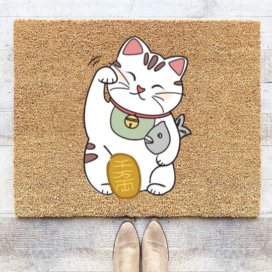 Lucky Cat Coir Doormats