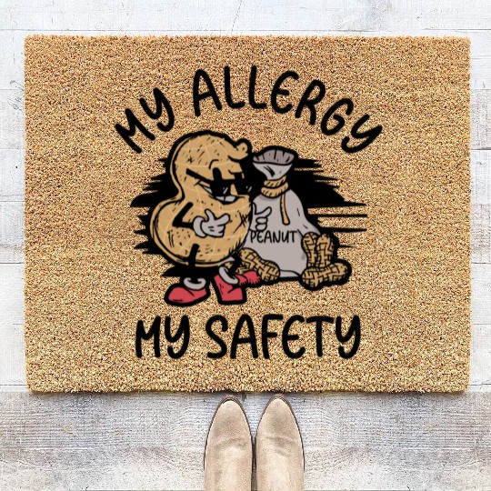 My Allergy My Safety Peanut Allergic Coir Doormats
