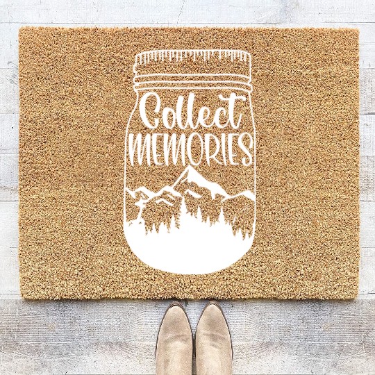 Collect Memories Camping Wanderlust Outdoors Coir Doormats
