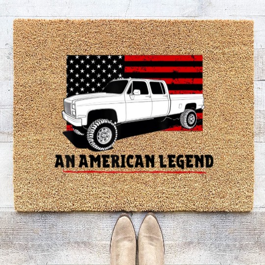 Lifted Square body truck American muscle Coir Doormats 4x4