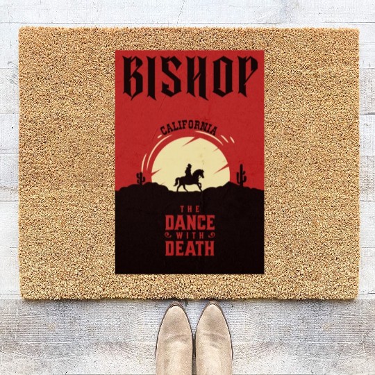 Bishop California wild west town Coir Doormats