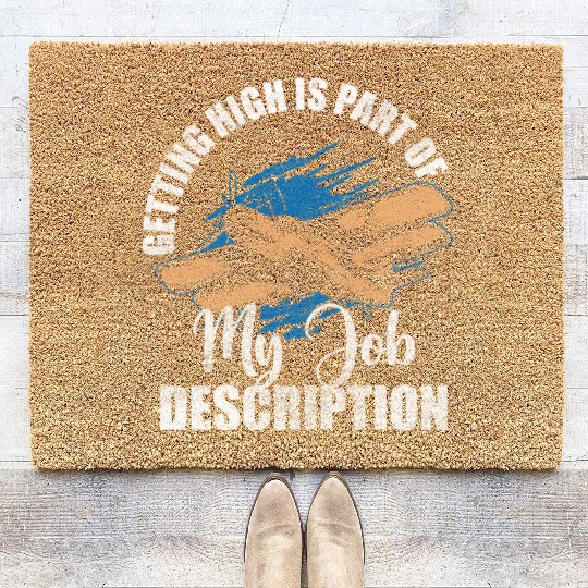 Airplane Work Aviation Aerobatic Pilots Coir Doormats