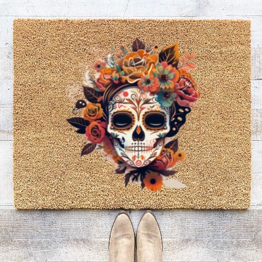 Frida Mexican frida kahlo woman painter art Coir Doormats
