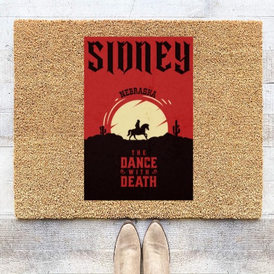 Sidney Nebraska wild west town Coir Doormats